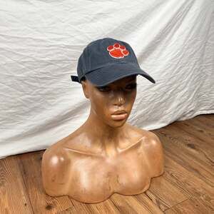 Clemson Tigers Paw Print Adjustable Baseball Cap - Gray